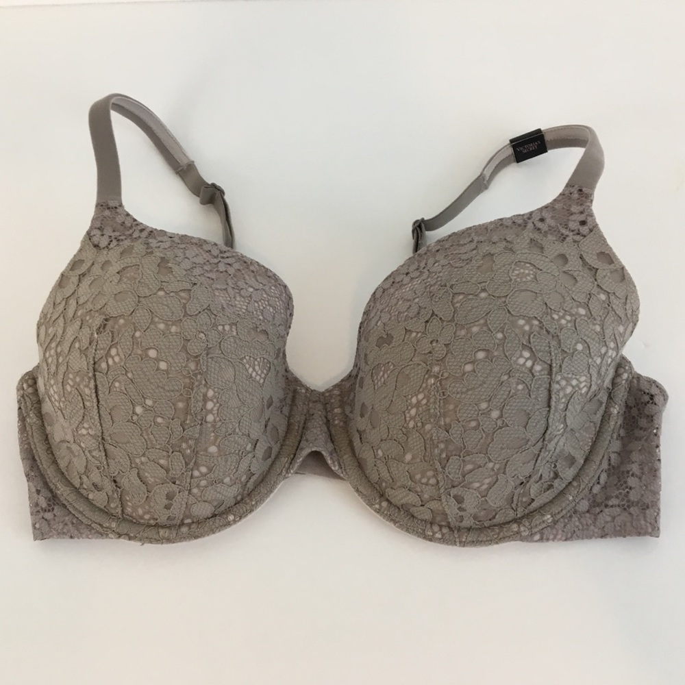 Victoria’s Secret Perfect Coverage Gray Lace Bra